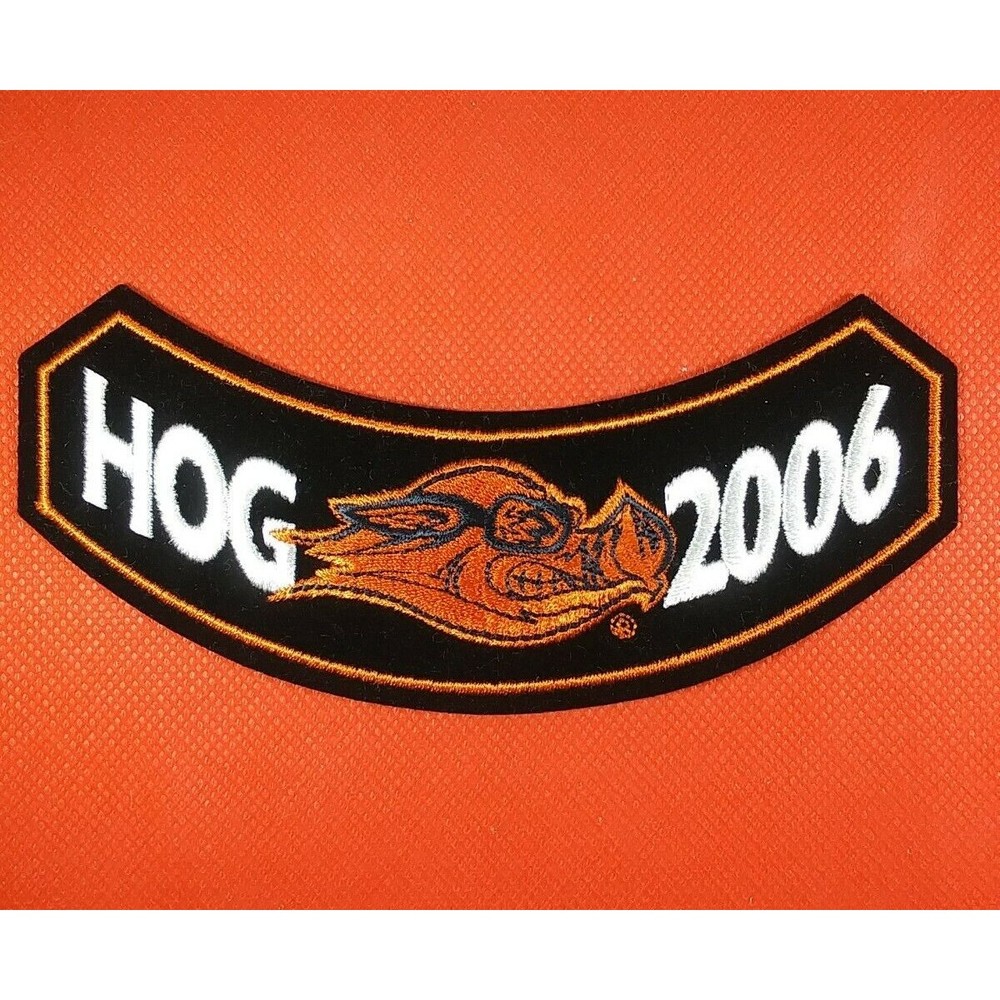 2006 HOG Harley Davidson Owners Group Patch Badge Jacket Wings Rocker Black